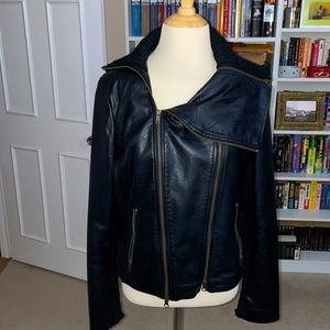 Bagatelle Faux Leather Moto Jacket